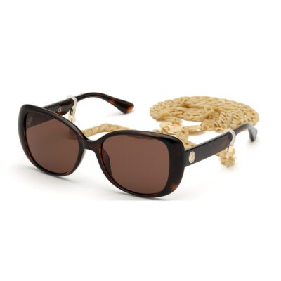 Guess GU7653 52E 54 Dark Havana / Brown with chain