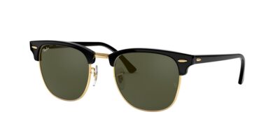 Ray-Ban RB3016F W0365 55 Black/Green Large Clubmaster