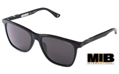 Police Origins 1 (MIB) SPL872 0700 Shiny Black/Smoke Men in Black