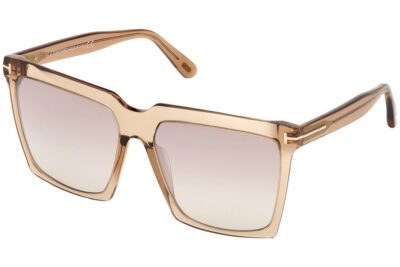 Tom Ford Sabrina FT0764 57G 58 Beige Champagne / Mirrored