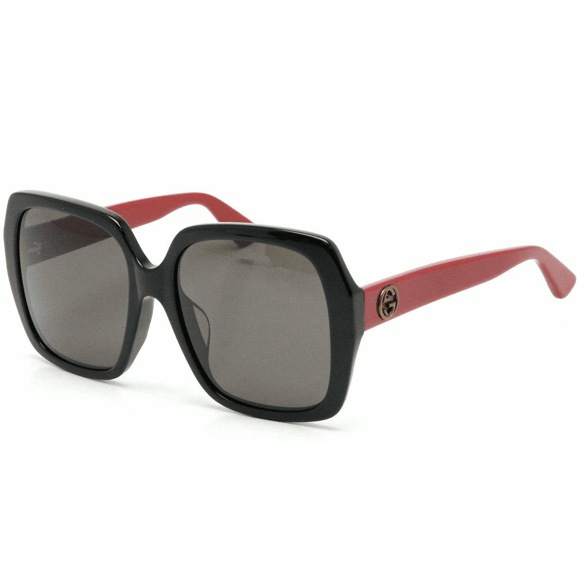 Gucci GG0096SA 003 55 Black Red Grey bee sunnies large sunglass culture