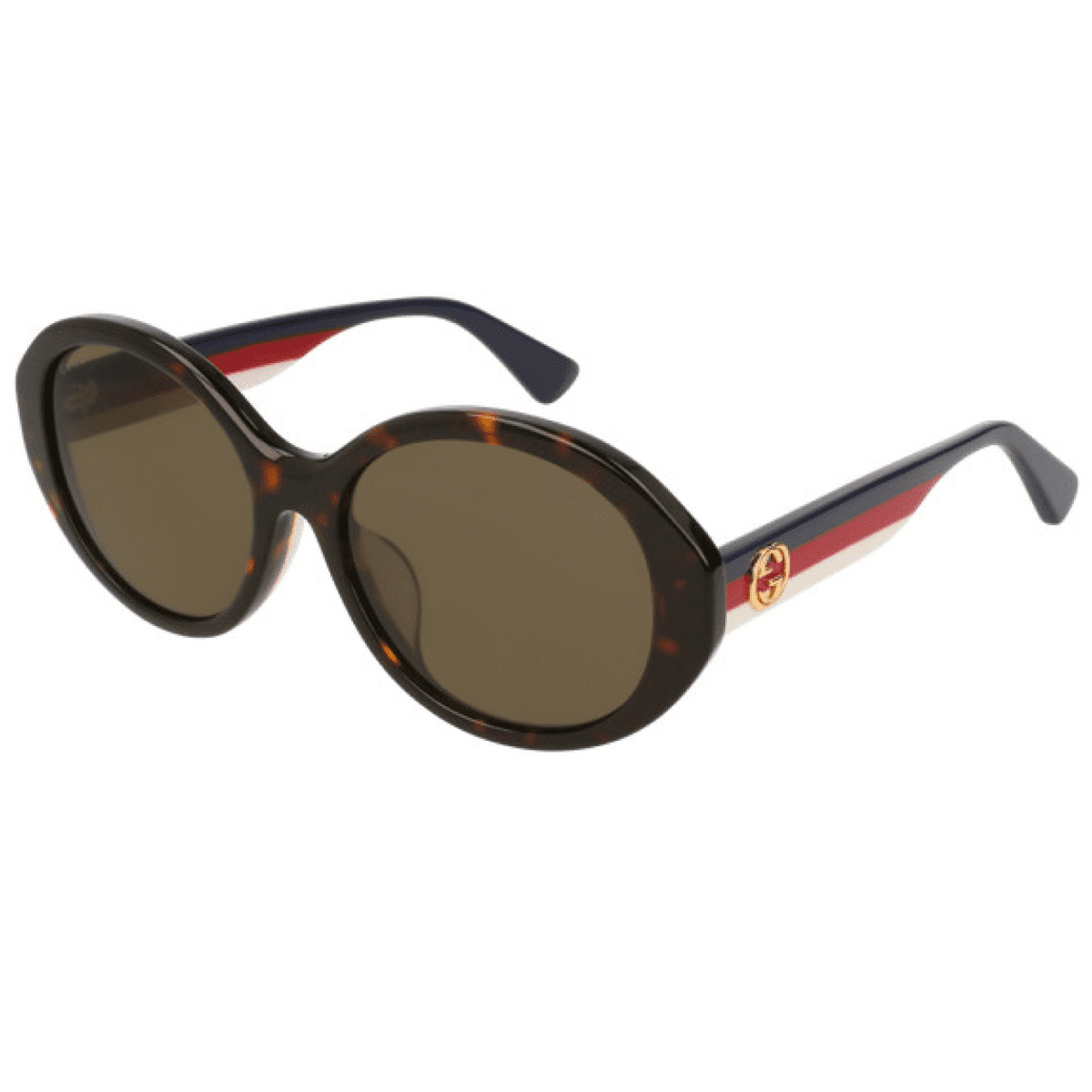 Gucci GG0279SA 002 57 Havana Tortoise Brown oval glamour sunglasses