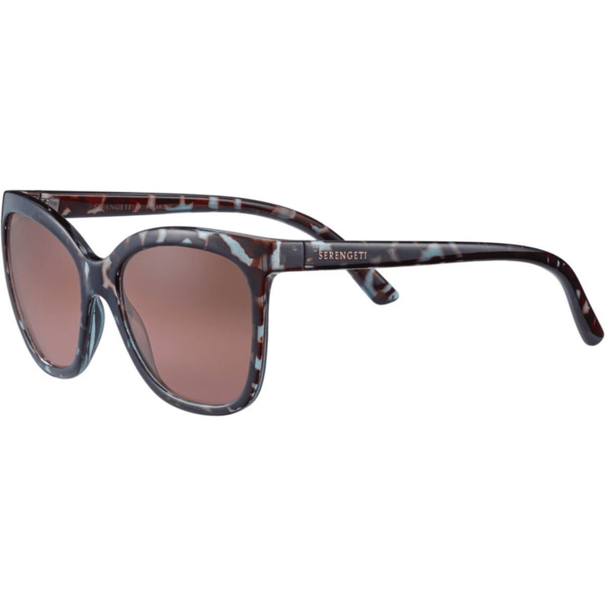 Serengeti Agata SS8777 Shiny Blue Tortoise Drivers Brown Gradient Mineral Glass Photochromatic Polarised
