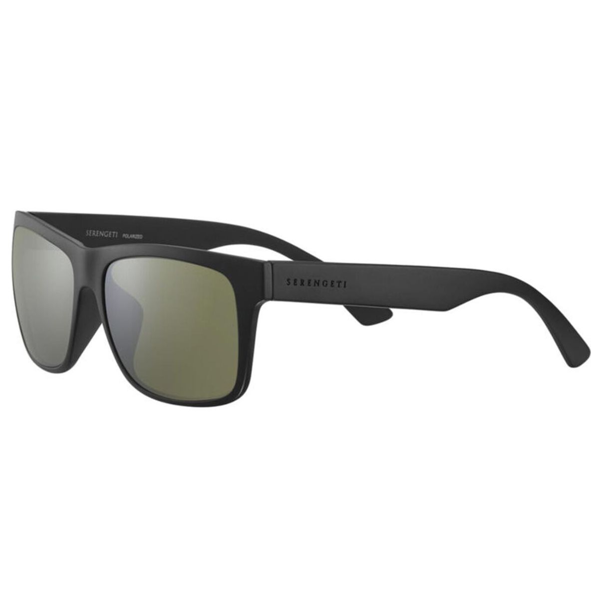 840332238265 Serengeti Positano 8370 Matte Black/555nm Green Mineral Polarised
