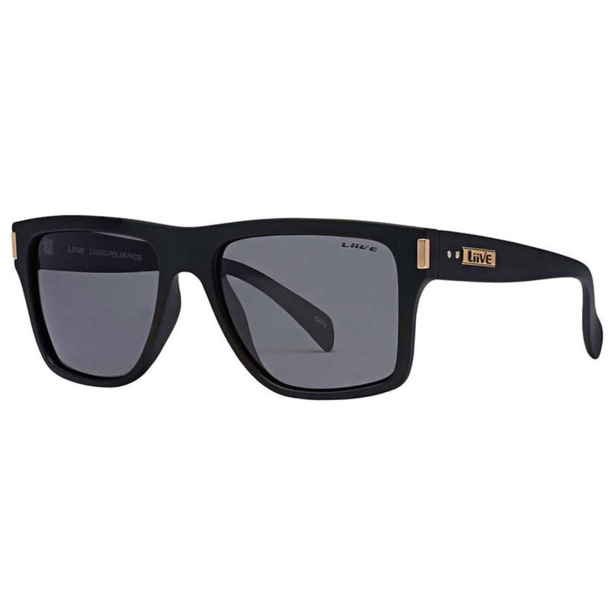 Liive Casino 0716A Matte Black Grey Polarised SUNGLASS CULTURE
