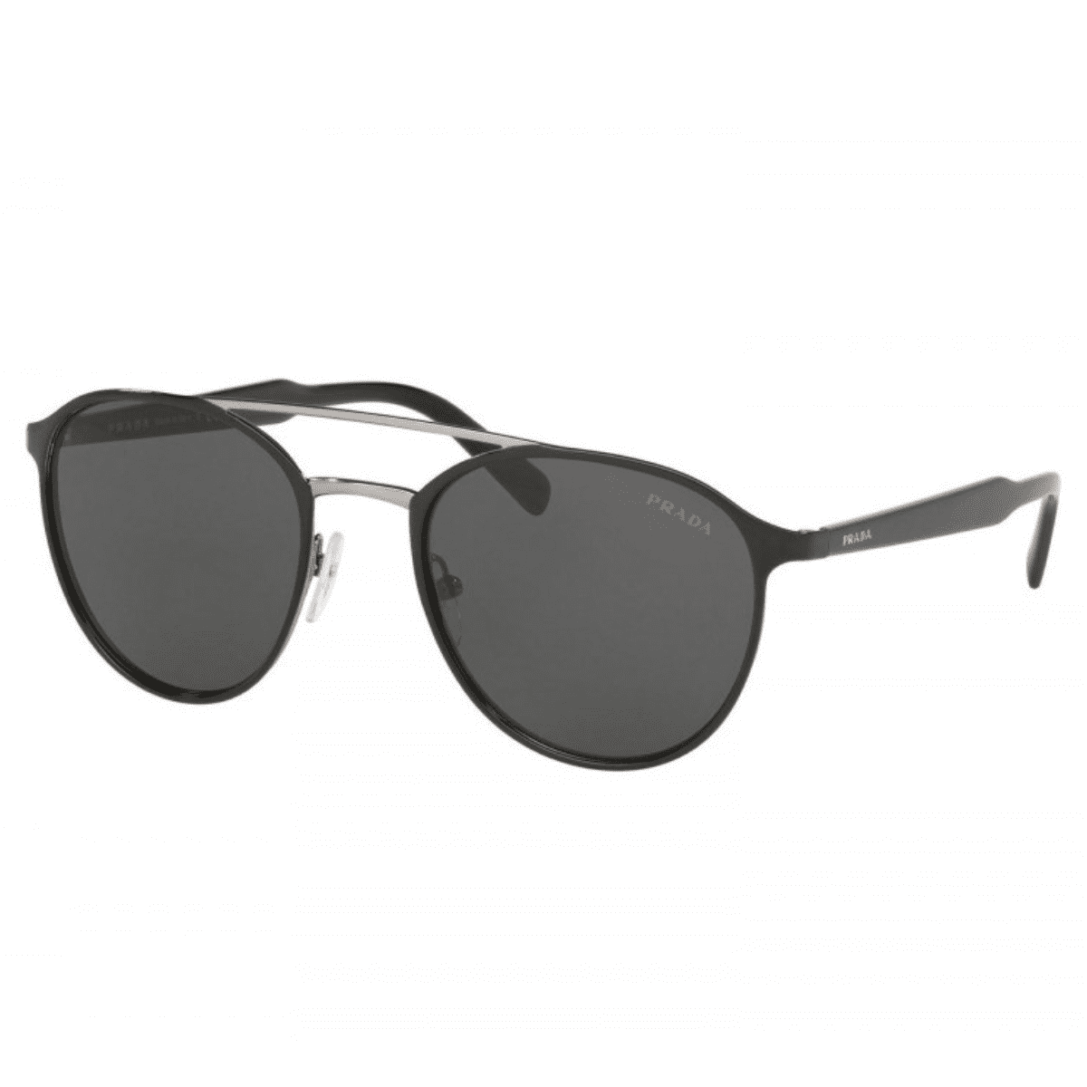 Prada PR62TS 1BO5X1 62 Matte Black SilverGreen Polarised