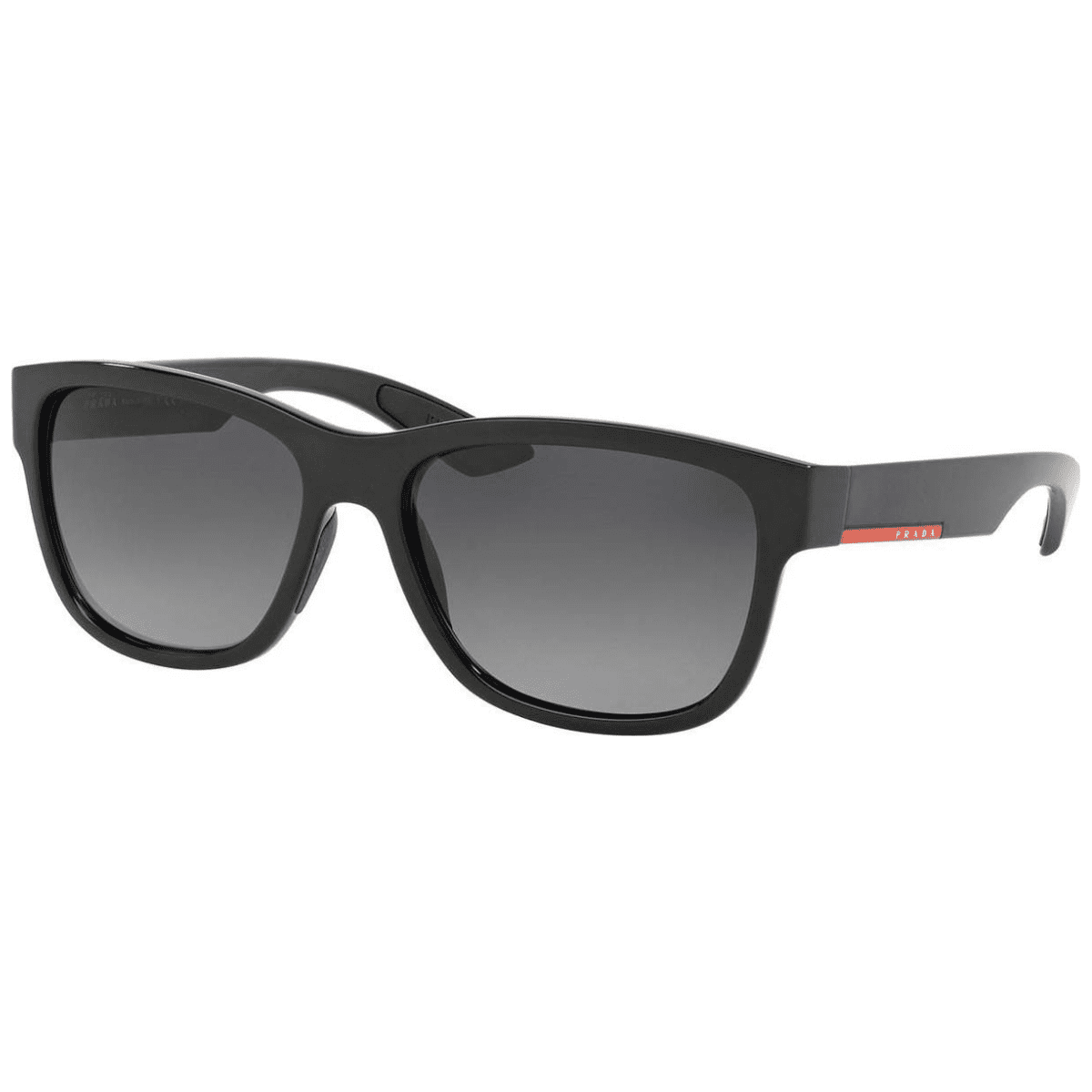 Prada PS03OSF 1AB5W1 58 Black Grey Gradient Polarised sunglass culture side coomera
