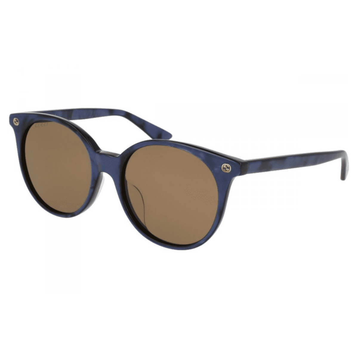 Gucci GG0091SA 004 53 Blue brown lens royal round edgy classsic