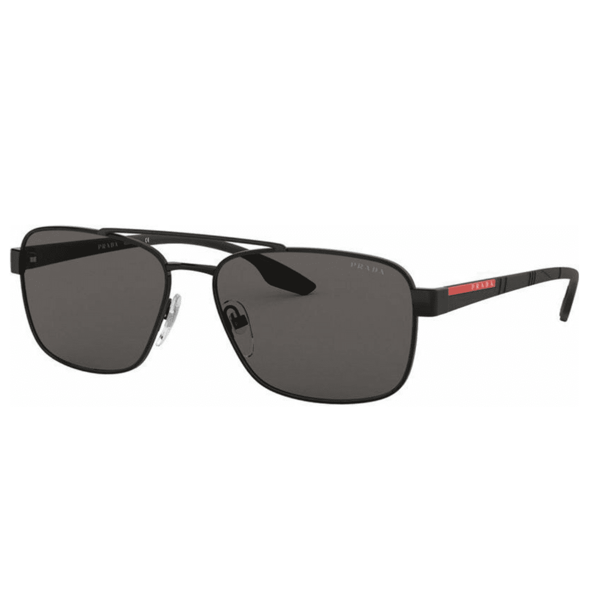 Prada PS51US 1AB5SO 62 Black Grey LR linea Rossa sports aviator sunglass luxury