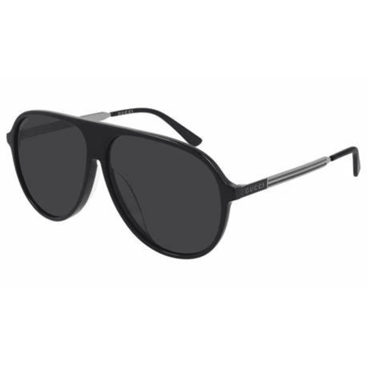 Gucci GG0829SA 001 61 Black grey plastic aviator unisex black sunglass culture