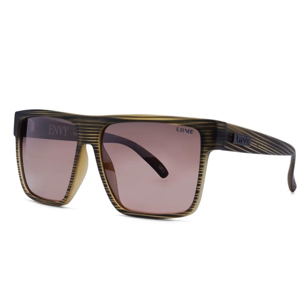 Liive Envy LO624B Stripe Beer/Brown Polarised