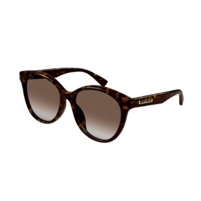 Gucci GG1171SK 003 57 Havana/Brown Gradient round cateye sunglass culture side