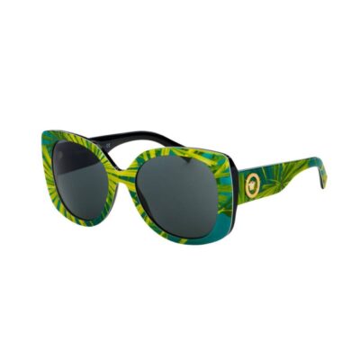 Versace VE4387 533687 56 Green Printed Palms/Grey