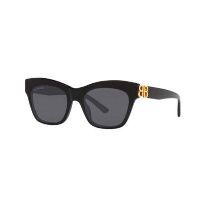 Balenciaga BB132S 001 53 Black/Grey square cateye womens Sunglass Culture Side