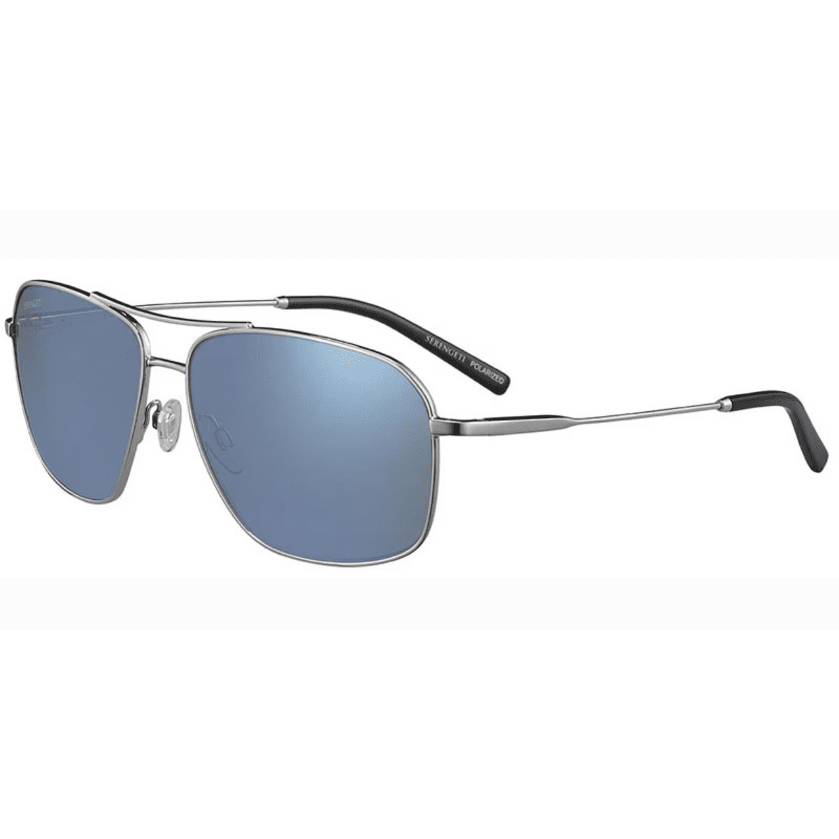 Serengeti Dorwinn SS578002 Shiny Silver555nm Blue Mineral Glass Photochromatic Polarised