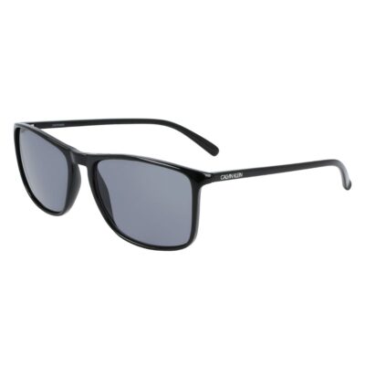 Calvin Klein 20524s 001 black grey thin square wayfarer everyday unisex fashion driving Sunglass Culture side