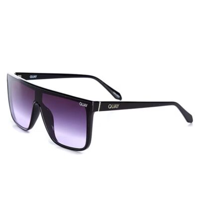 Quay Nightfall Black Purple Shield Unisex Sunglass Culture Side