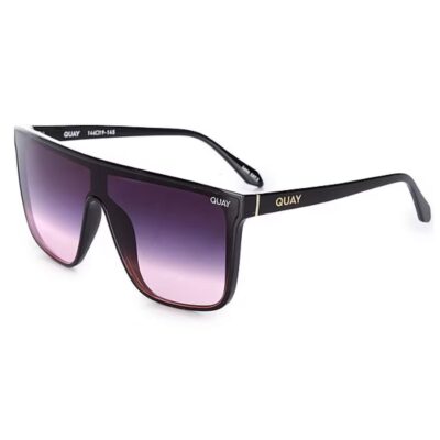 Quay Nightfall XL Black Pink Polarised Shield Unisex Side