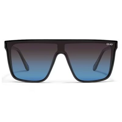 Quay Nightfall XL Black Blue Polarised Sunglass Culture Front