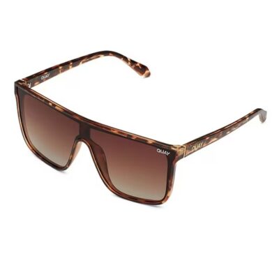 Quay Nightfall XL Tort Brown Polarised Shield Sunglass Culture Side