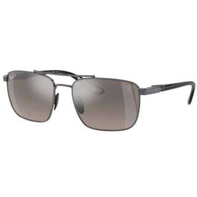 Ray-Ban 3715M F0845J 58 Gunmetal/Grey Mirror Lens Polarised
