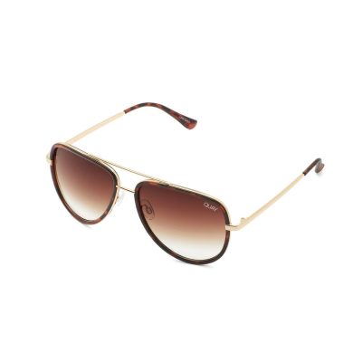 QUAY ALL IN MINI Tort Brown unisex aviator SUnglass Culture Side