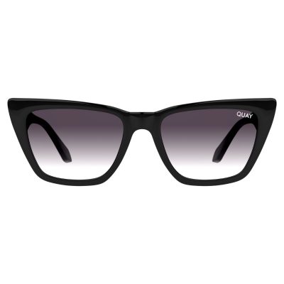 QUAY CALL THE SHOTS BLACK FADE womens cat eye sunglass culture front