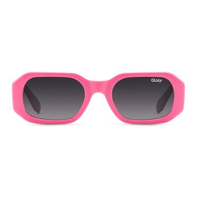 quay hyped up pink smoke rectangle Sunglass Culture Front