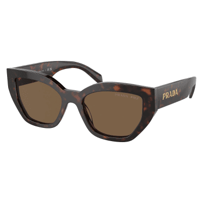 Prada PRA09S 16N5Y1 53 Briar Tortoise/Dark Brown Lens