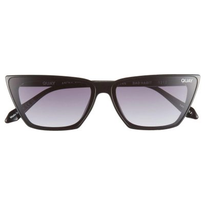 Quay Bad Habit BlackSmoke Cateye Sunglass Culture Front