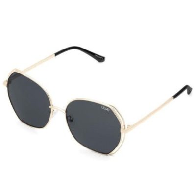 Quay Big Love Gold Smoke Metal Womens Sunglass Culture Side