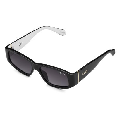 Quay No Envy Black White Smoke Polarised Rectangle Unisex Sunglass Culture Side