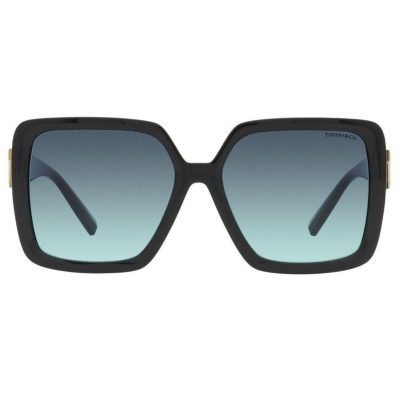 Tiffany & Co. TF4206U 80019S 58 BLACK BLUE GRADIENT SQUARE OVERSIZED WOMENS SUNGLASS CULTURE FRONT