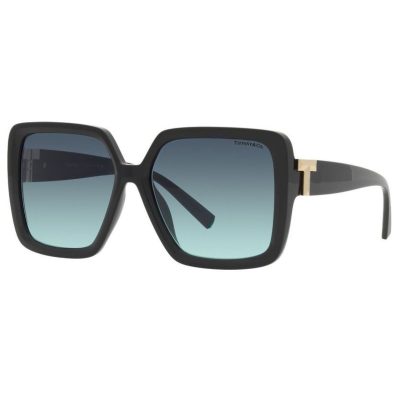 Tiffany & Co. TF4206U 80019S 58 BLACK BLUE GRADIENT SQUARE OVERSIZED WOMENS SUNGLASS CULTURE SIDE