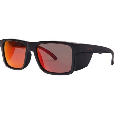 Liive Tradie X Safety LS108A Matte Black/Red Mirror Polarised