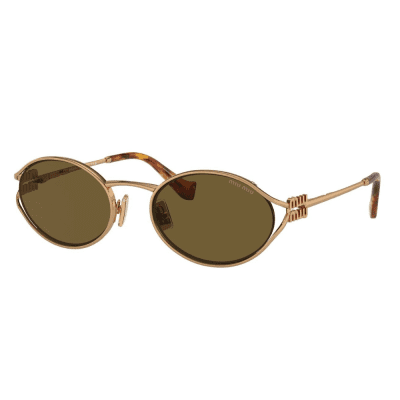 Miu Miu MU52YS 7OE01T 54 Brass Gold/Dark Brown