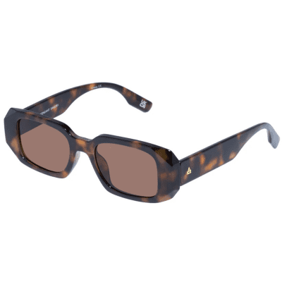 AIRE ASCENDANT 2442281 DARK TORT brown geometric rectangle slim unisex sunglass culture side