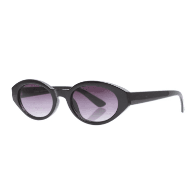 reality the demi jett black oval cat eye womens sunglass culture side