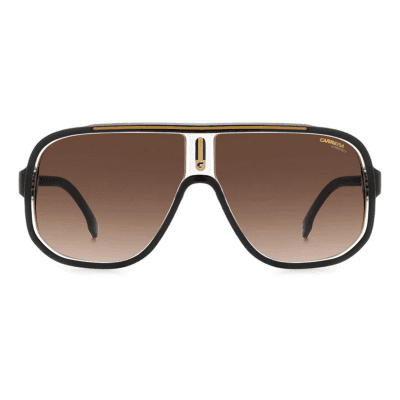 CARRERA 1058S 2M2 63 HA black brown gold mens shield sunglass culture front