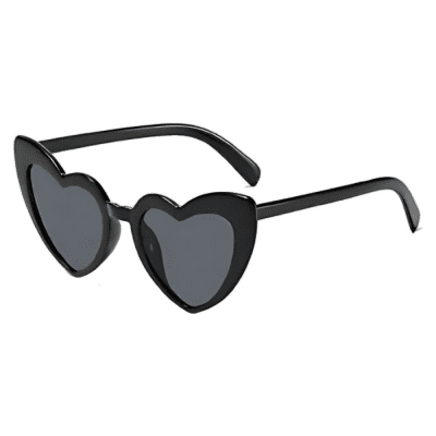 Heart Sunglasses Black/Black