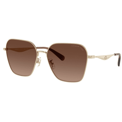 725125521178 COACH 7168 CW189 9005T5 58 shiny bright gold polarised metal womens sunglass culture side