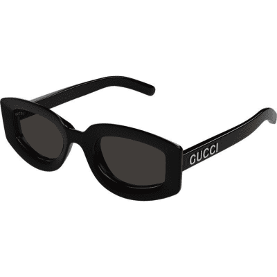GUCCI 1719S 001 BLACK grey oval womens sunglass culture side