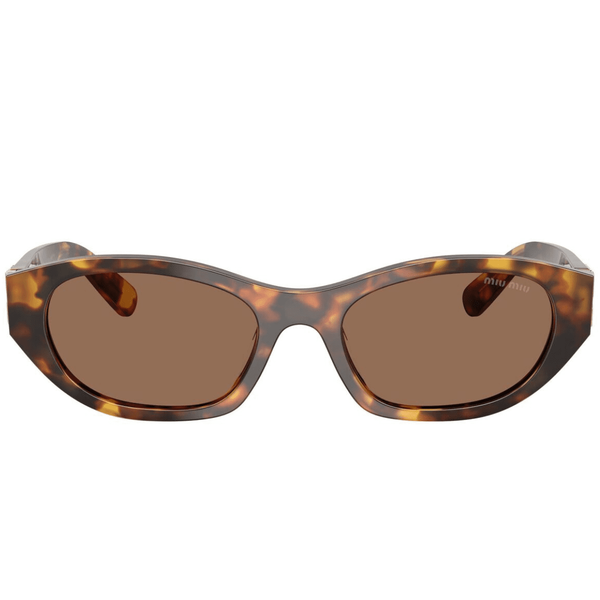 A03S 14L60M 53 miu miu honey havana brown slim womens cat eye sunglass culture front
