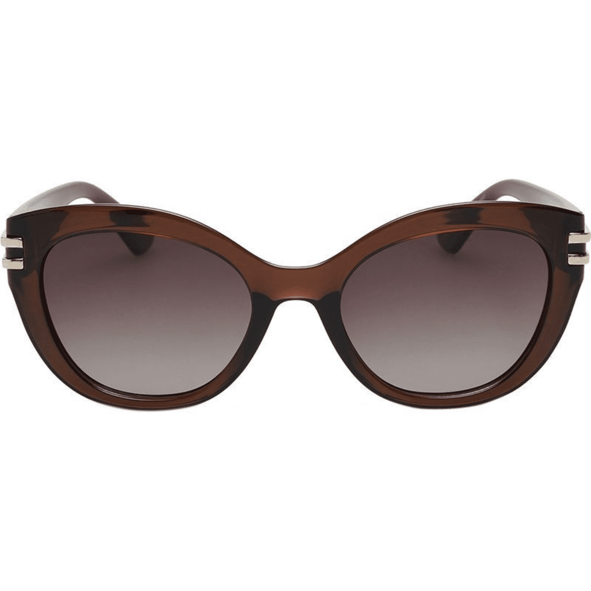 Locello Hallie Nutshell Brown Polarised womens oval cat eye sunglass culture front