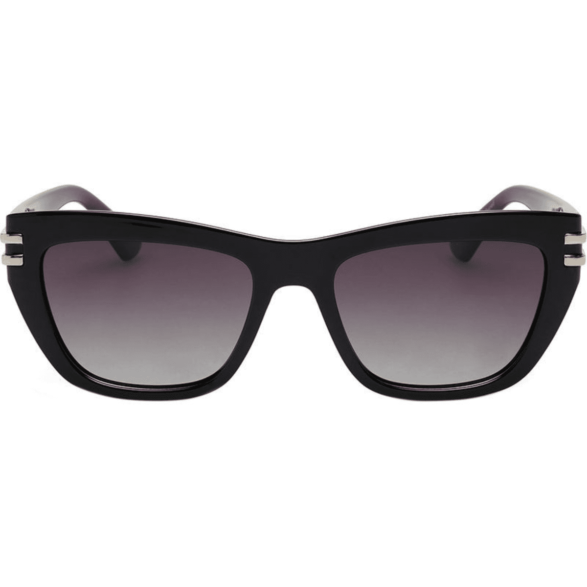 Locello Paige 3917B Black Polarised gold details hinge premium collection womens square cat eye sunglass front