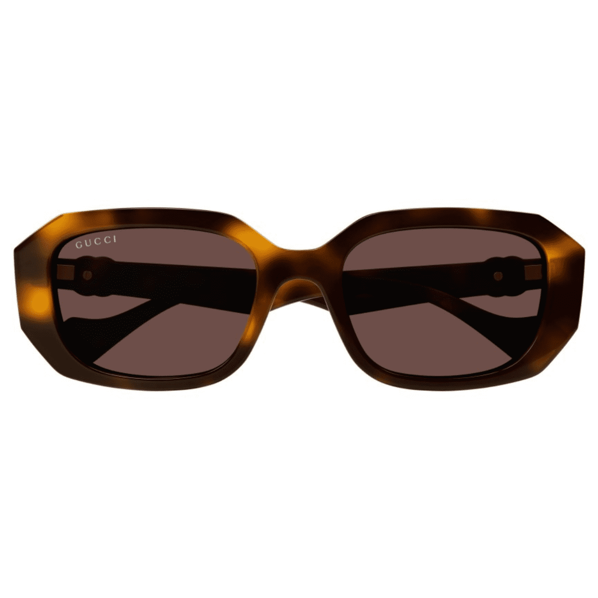 Gucci GG1535 S002 Havana Brown rectangle geometiroc womens sunglass culture