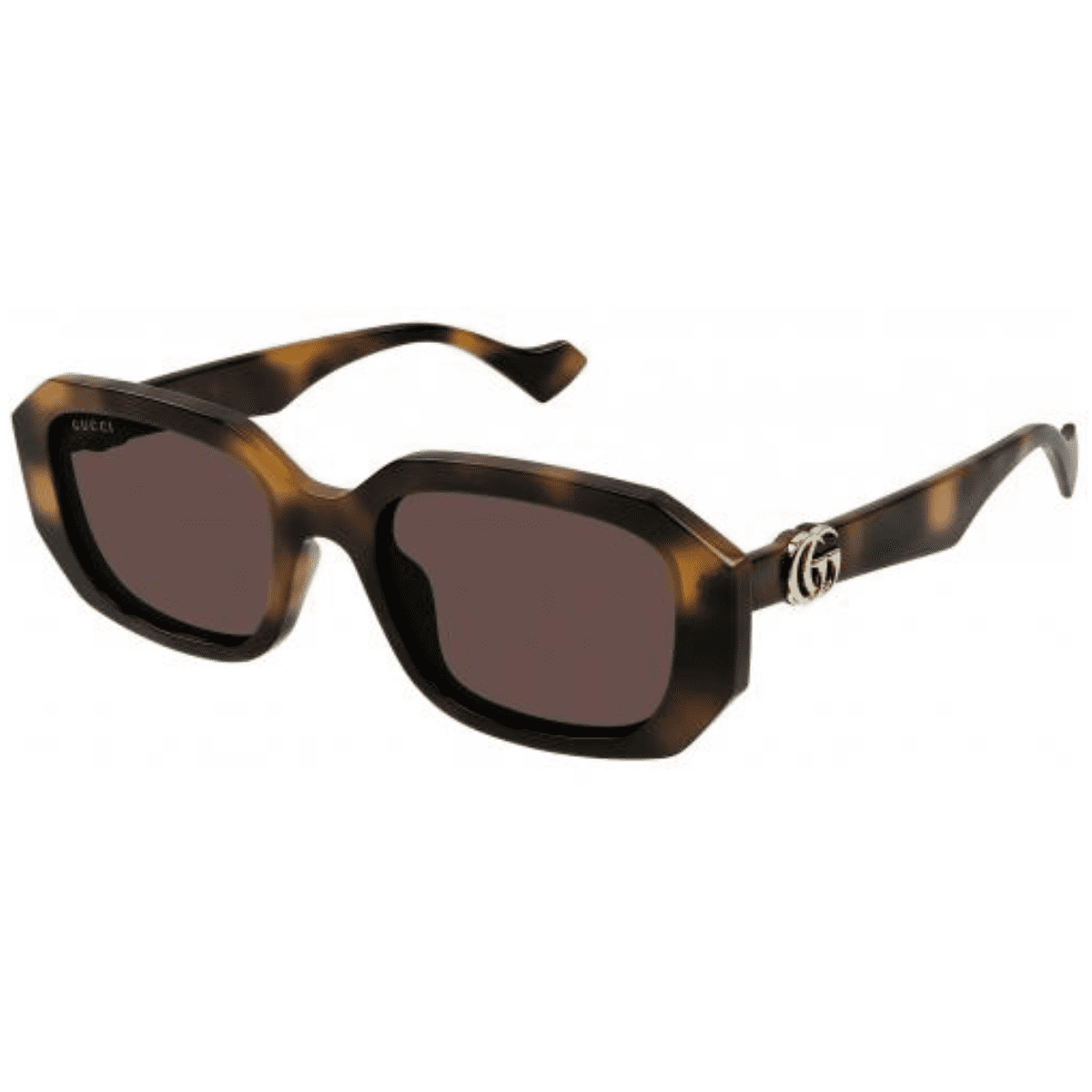 Gucci GG1535 S002 Havana Brown rectangle geometiroc womens sunglass culture