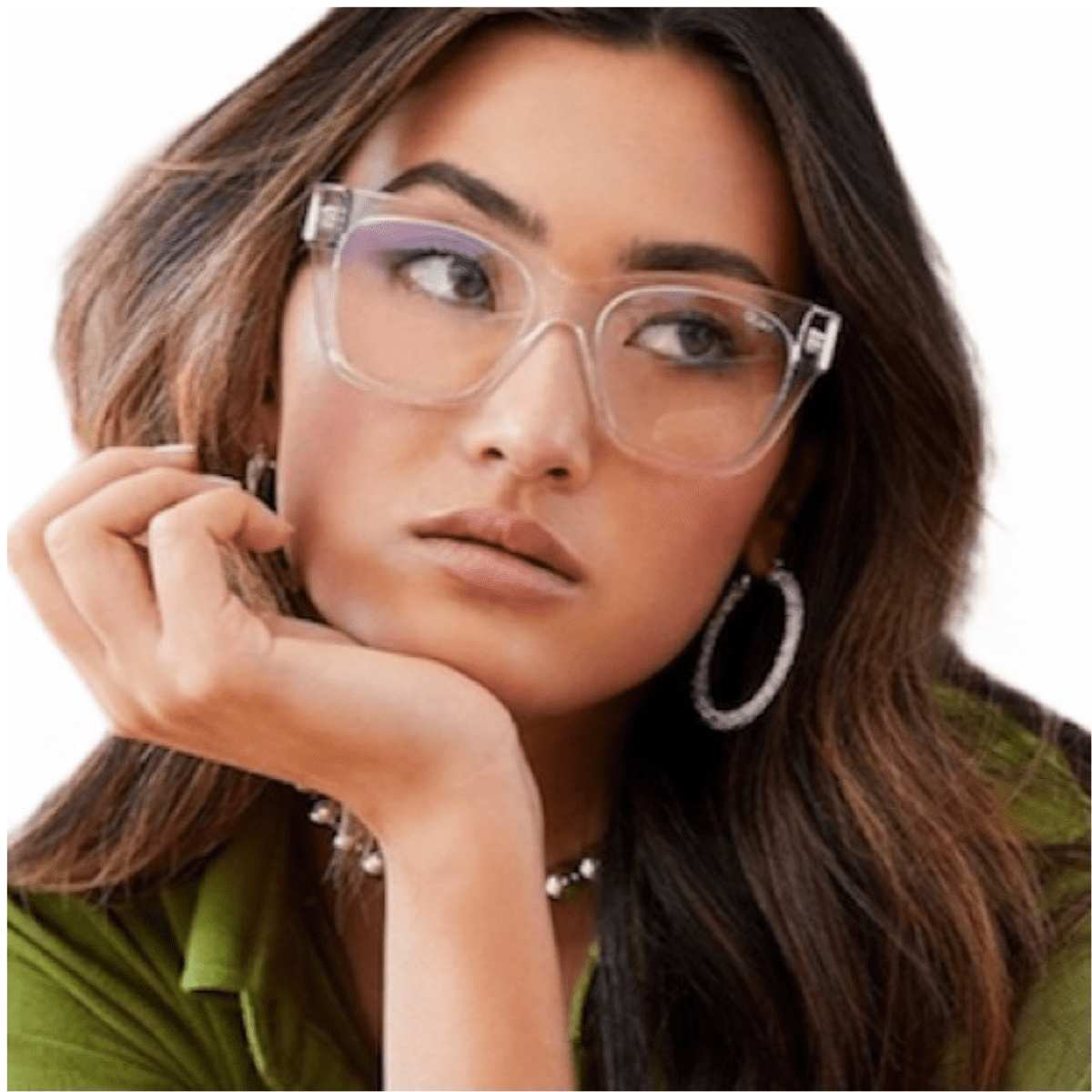 QUAY AFTER HOURS MINI CLEAR TORT BLUE LIGHt glasses