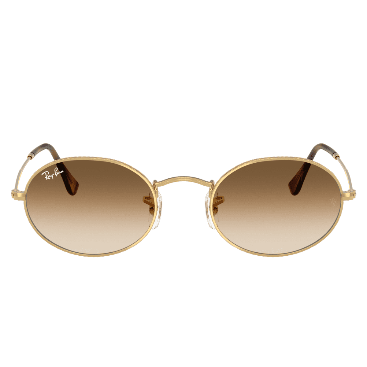 RB3547 001 51 51 GOLD BROWN FADE oval metal sunglass culture