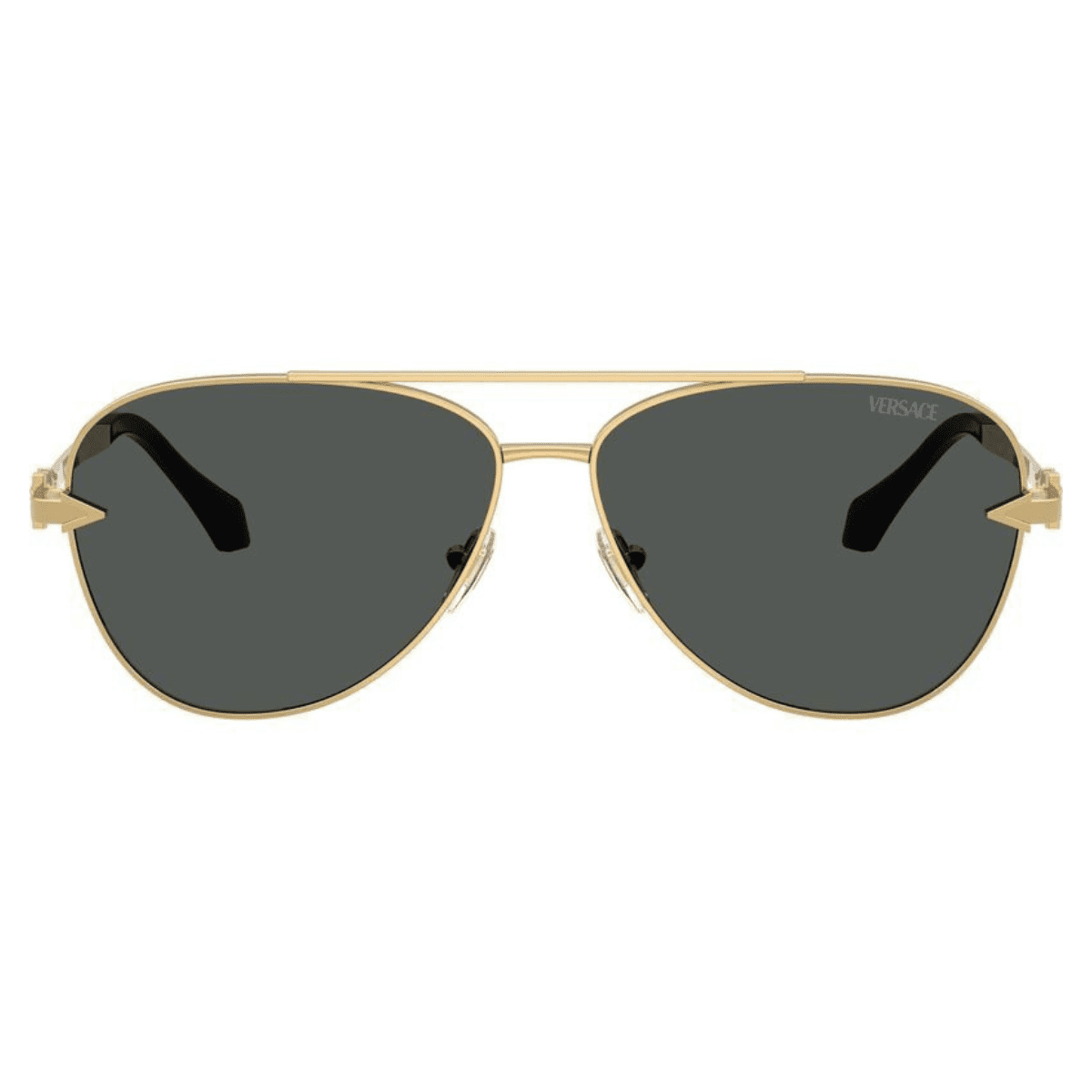 Versace VE2283 100287 61 Gold Dark Grey aviator front